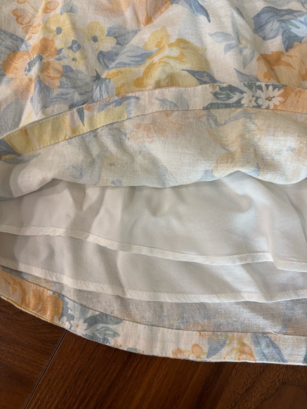 Abercrombie & Fitch Floral Linen Blend Mini Skirt, XL - Picture 7 of 12